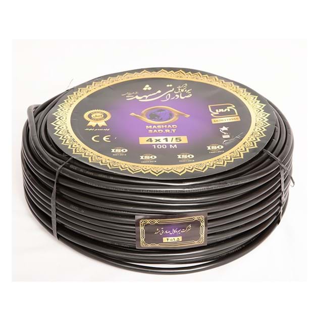 کابل برق افشان 4*1.5 تمام مس حلقه 100 متر برند صادراتی مشهد